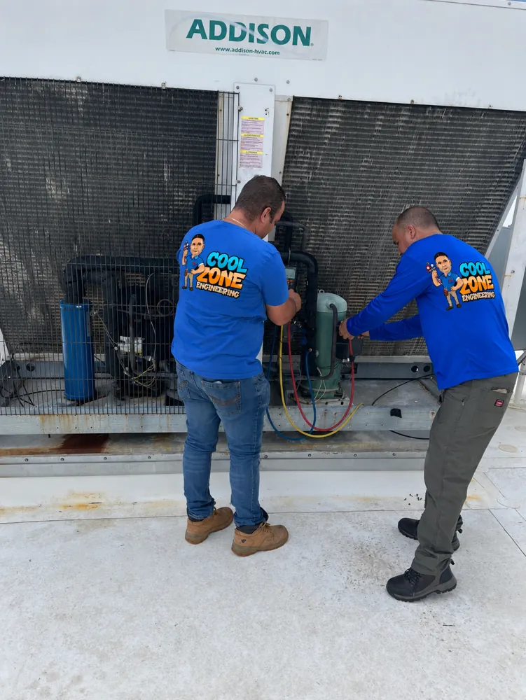 Cool Zone Engineering HVAC technicians at work